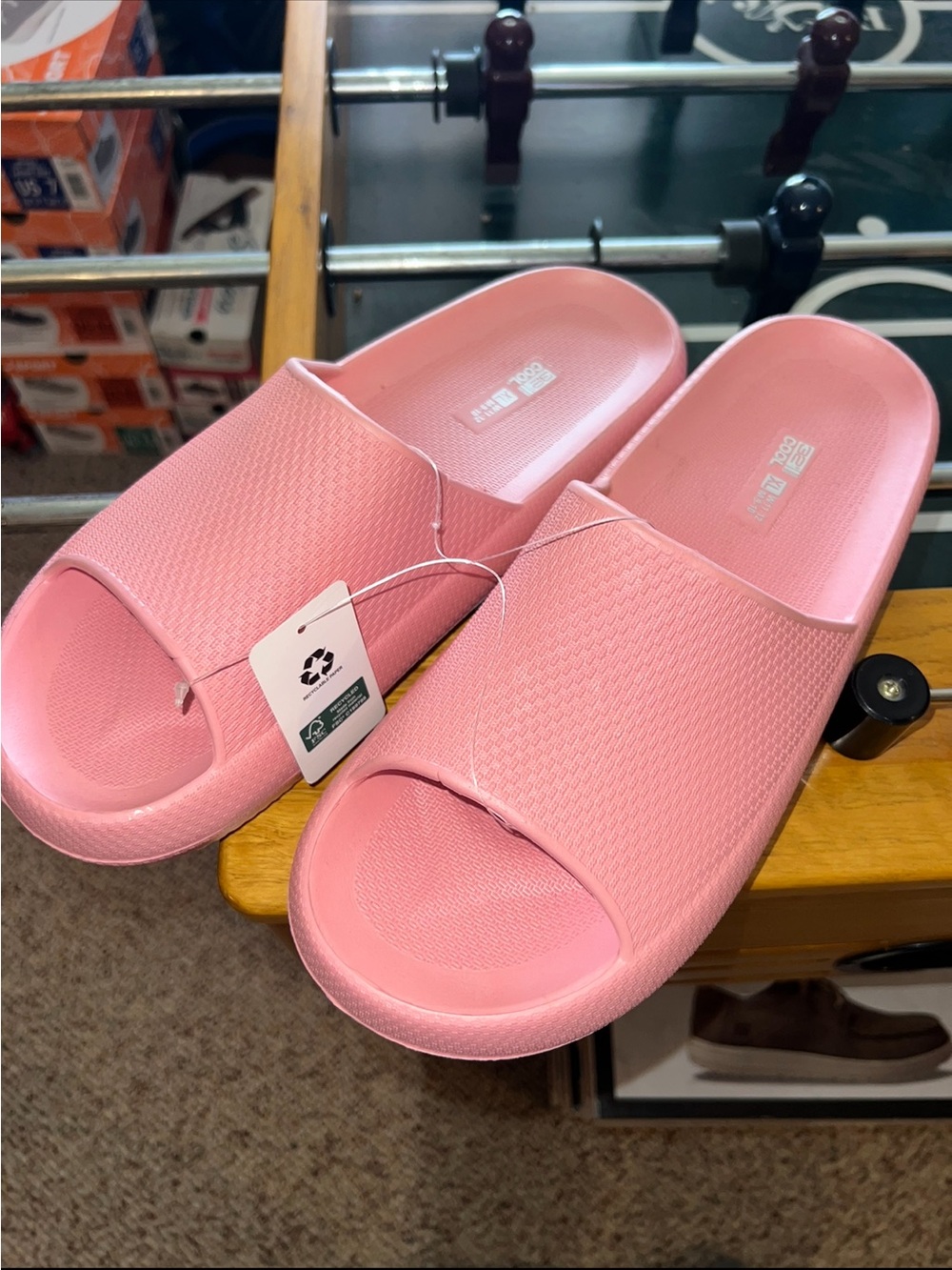Women’s Pink Slide Sandals — Lightweight Cushioned Comfort